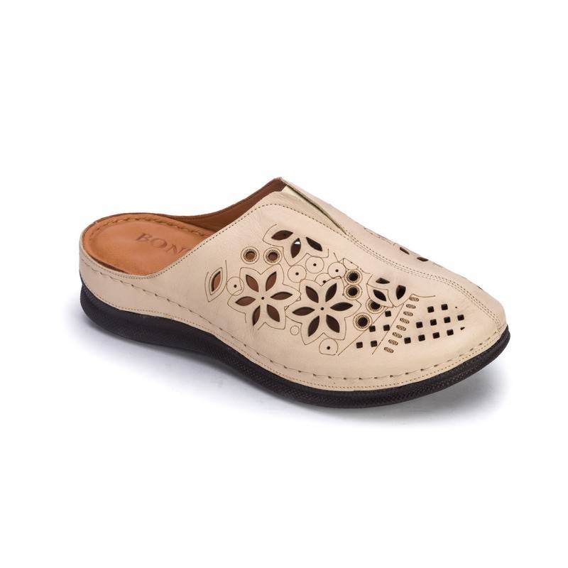 883494-beige Сабо жен.кожа-кожа бежевый